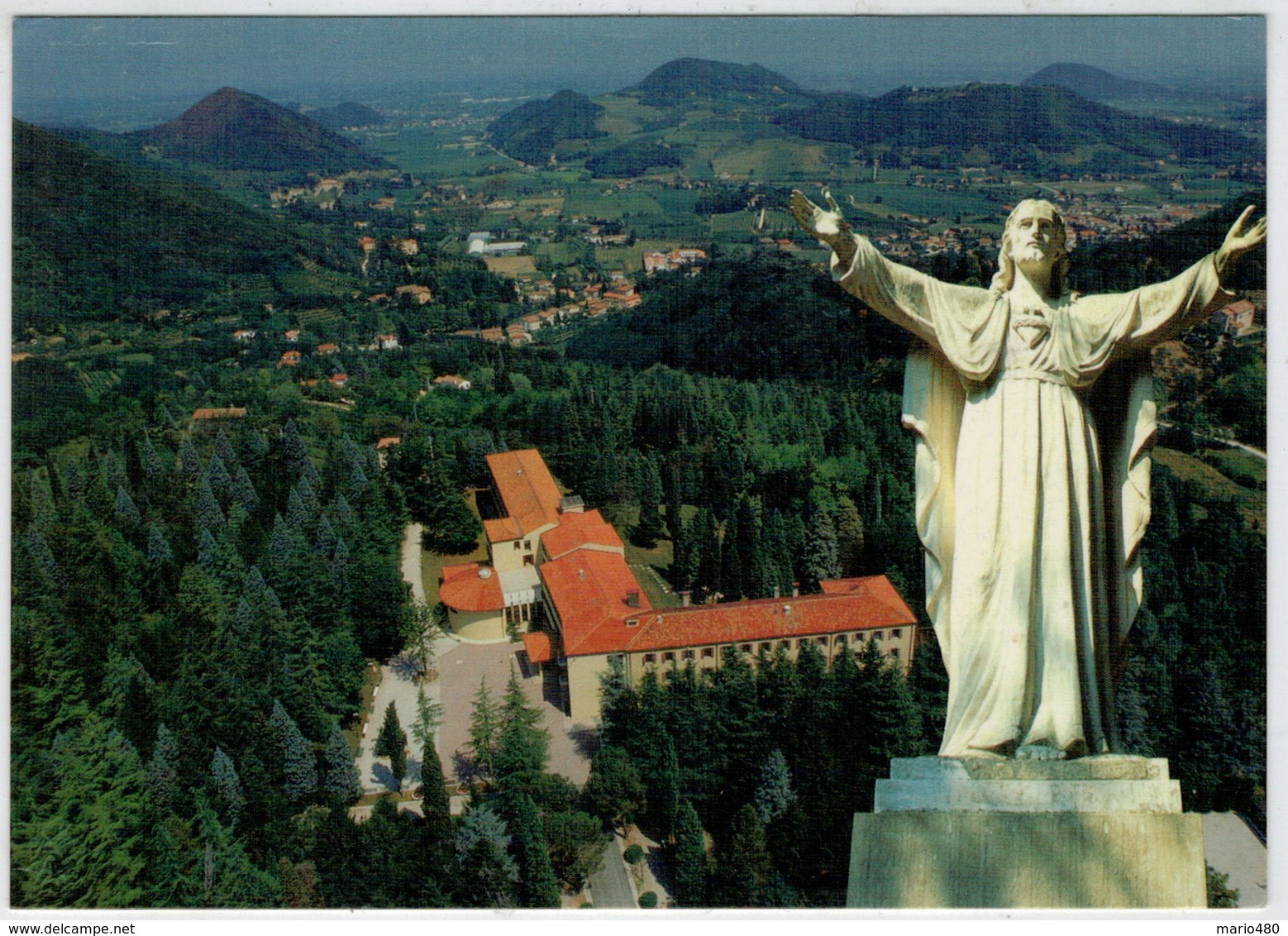 TORREGLIA (PD)   VILLA  IMMACOLATA    VEDUTA  AEREA  "CRISTO"   (STATUA IN PIETRA)            (NUOVA) - Vicenza