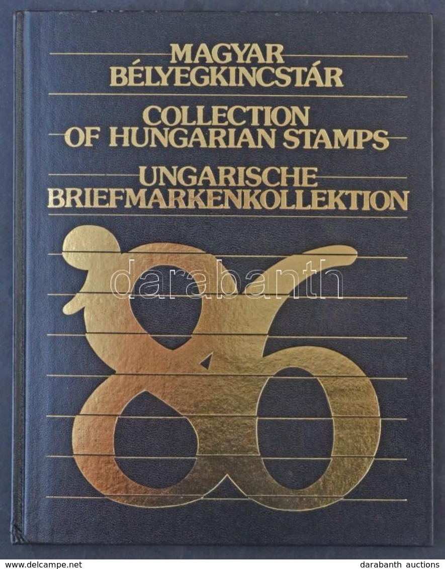 ** 1986 Magyar Bélyegkincstár, Benne Feketenyomat Blokk Piros Sorszámmal (45.000) (csak 500 Pld) - Other & Unclassified