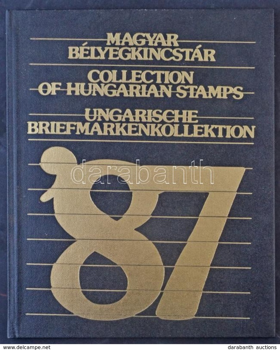 ** 1987 Magyar Bélyegkincstár, Benne Feketenyomat Blokk Piros Sorszámmal (32.000) (csak 1000 Pld) - Autres & Non Classés