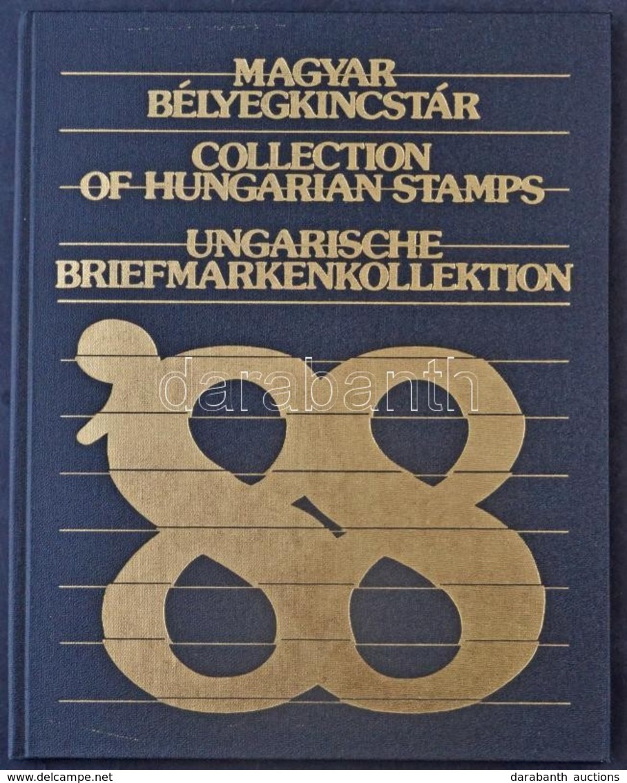 ** 1988 Magyar Bélyegkincstár, Benne Feketenyomat Blokk Piros Sorszámmal (60.000) (csak 1000 Pld) - Autres & Non Classés