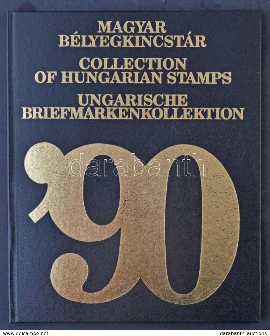 ** 1990 Magyar Bélyegkincstár, Benne Hologramos Blokk Piros Sorszámmal (60.000) - Autres & Non Classés