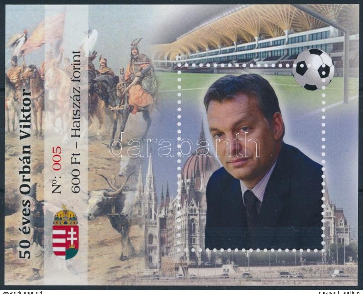 ** 2013 Orbán Viktor 50 éves Emlékív Piros '005' Sorszámmal - Altri & Non Classificati