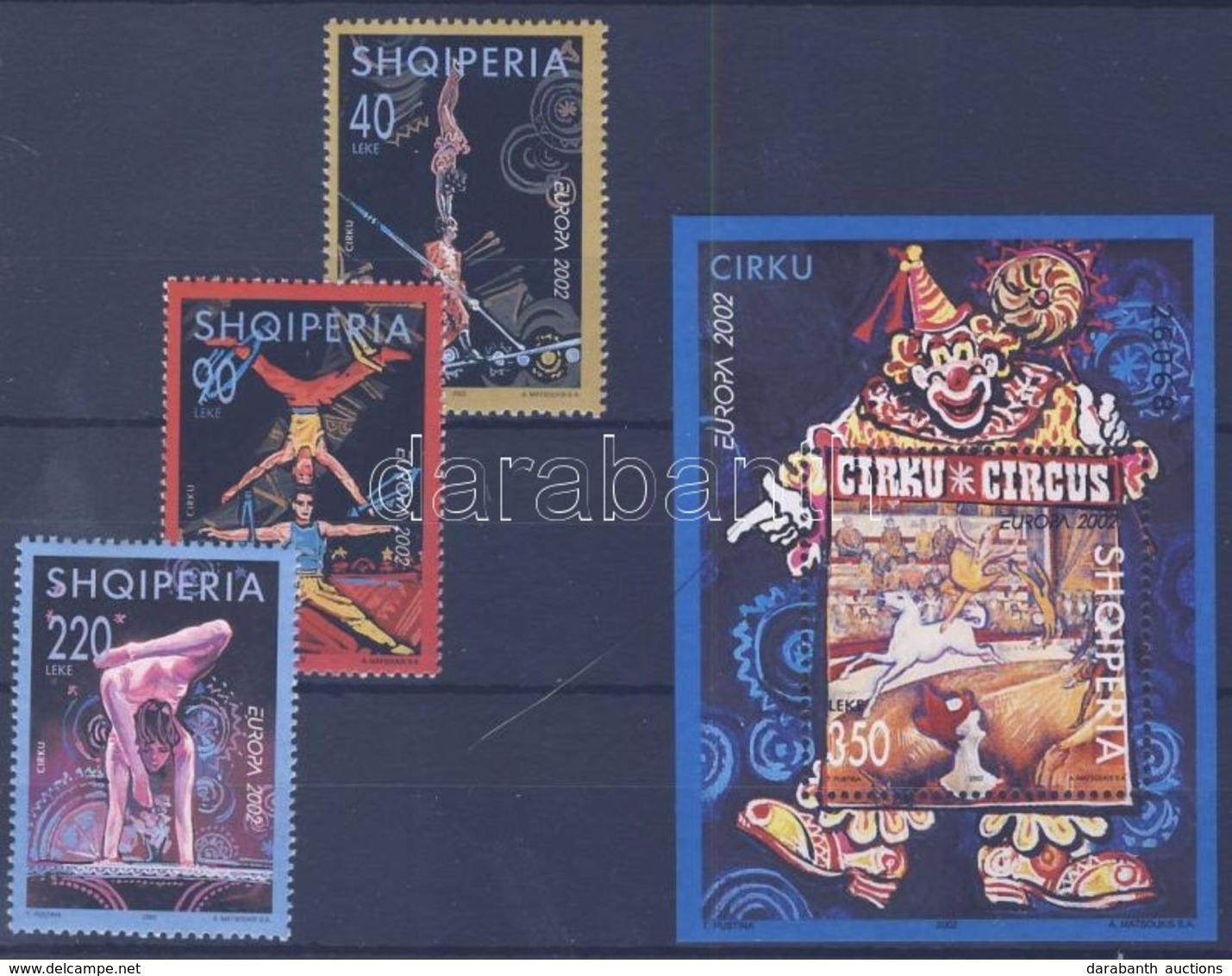 ** 2002 Europa CEPT Cirkusz Sor 2866-2868 + Blokk 138 - Autres & Non Classés