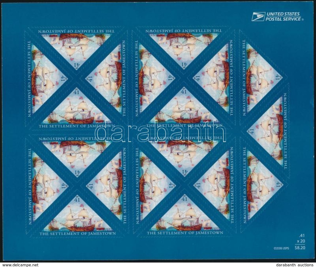 ** 2007 400 éves Jamestown öntapadós Kisív Mi 4206 - Other & Unclassified