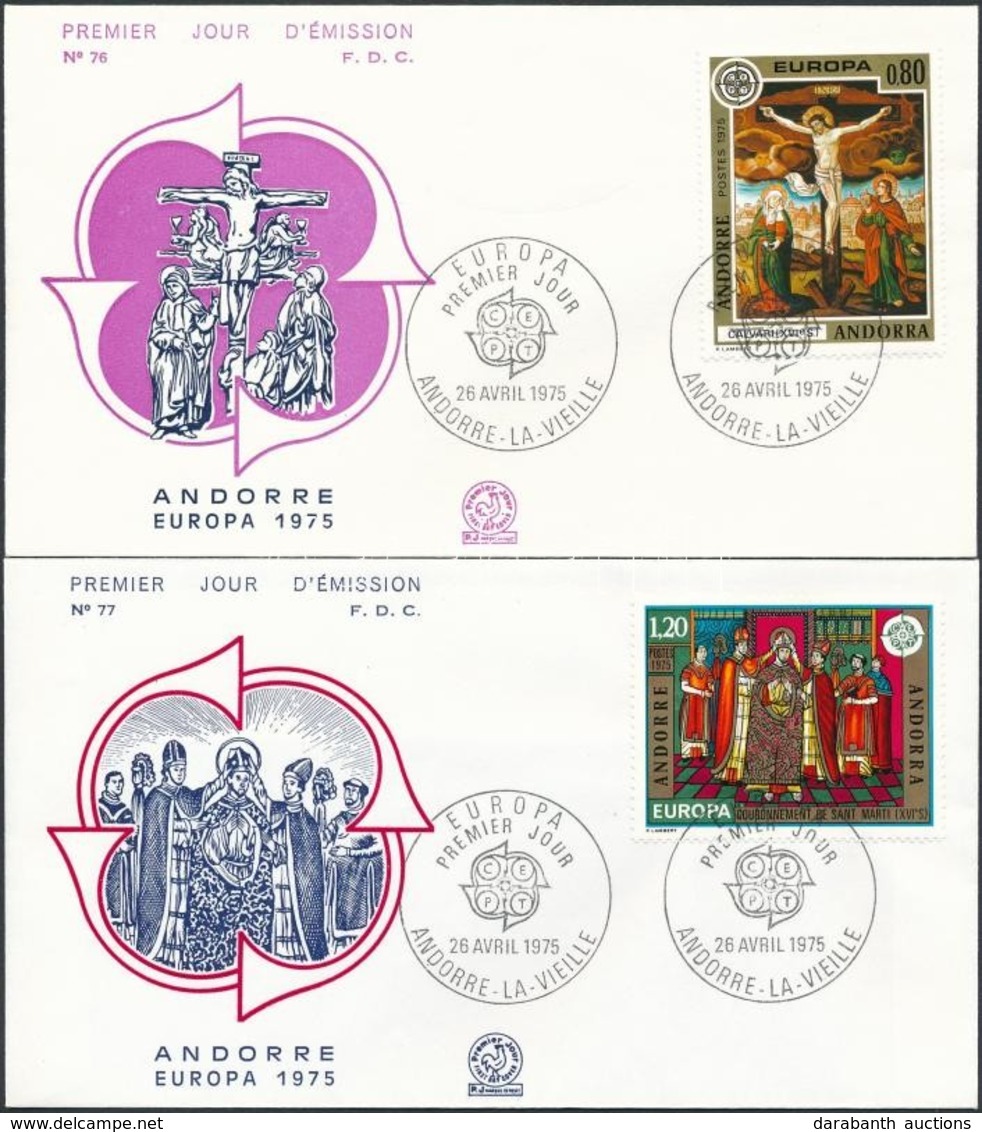 1975 Europa CEPT, Festmény Sor Mi 264-265 2 Db FDC-n - Other & Unclassified