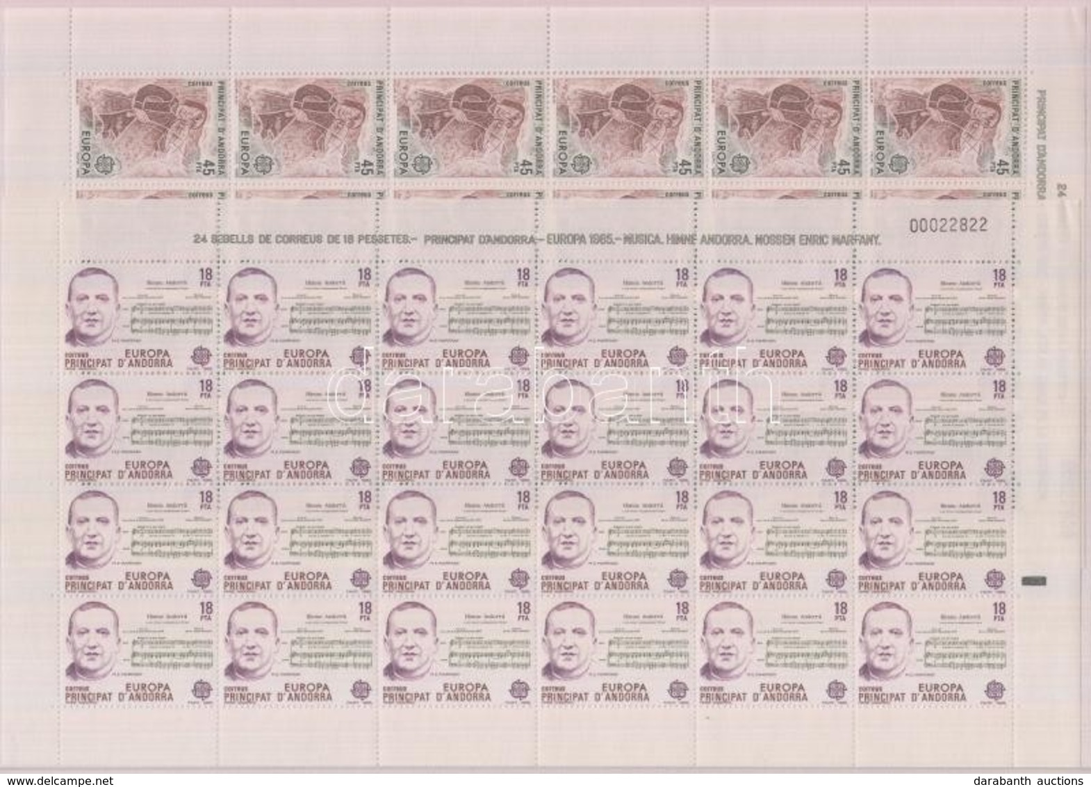 ** 1985 Europa CEPT A Zene éve Kisívsor Mi 181-182 - Other & Unclassified