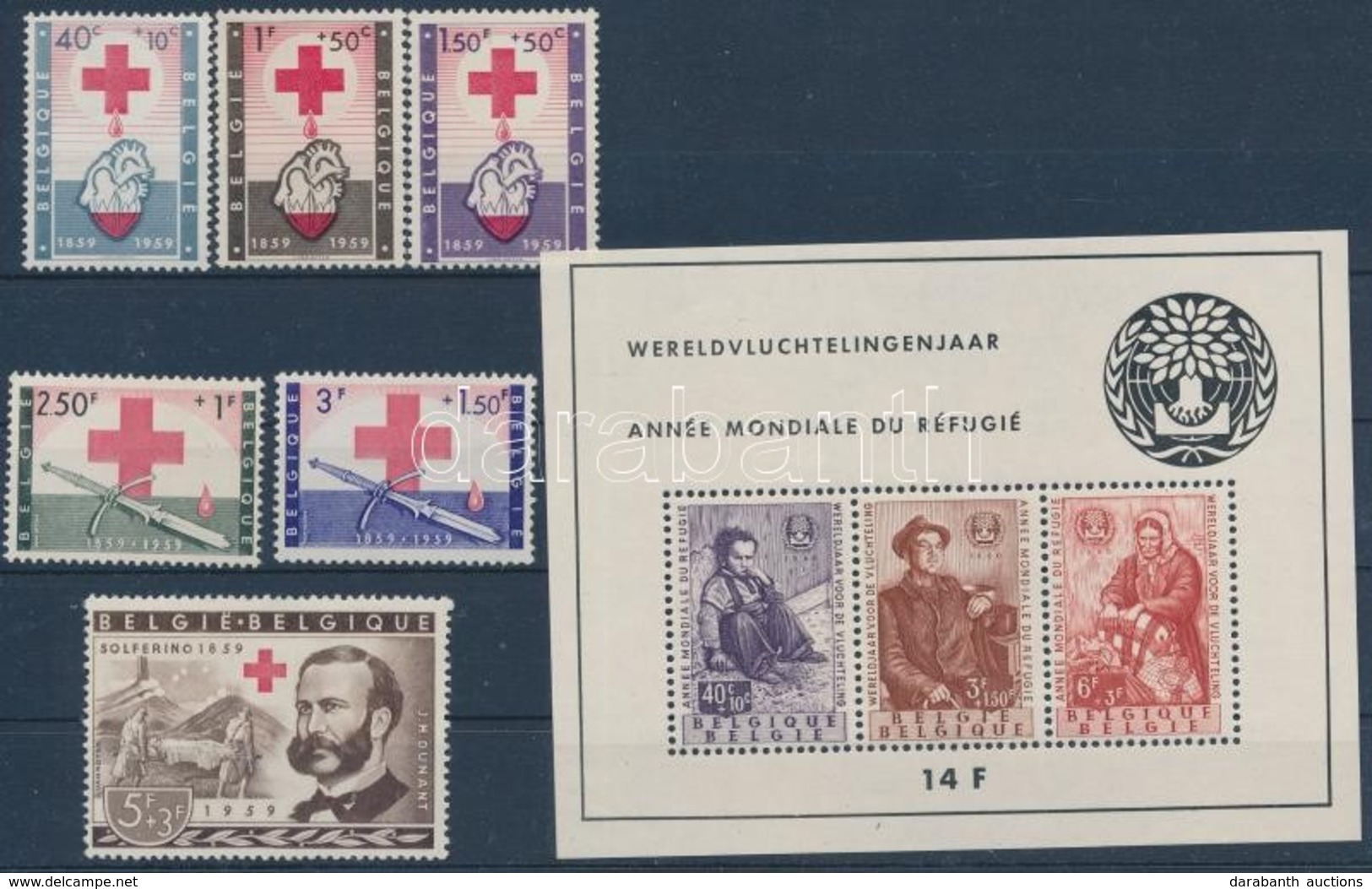 ** 1959-1960 Vöröskereszt Mi Block 26 + Mi 1149-1154 (Mi EUR 113.-) - Autres & Non Classés