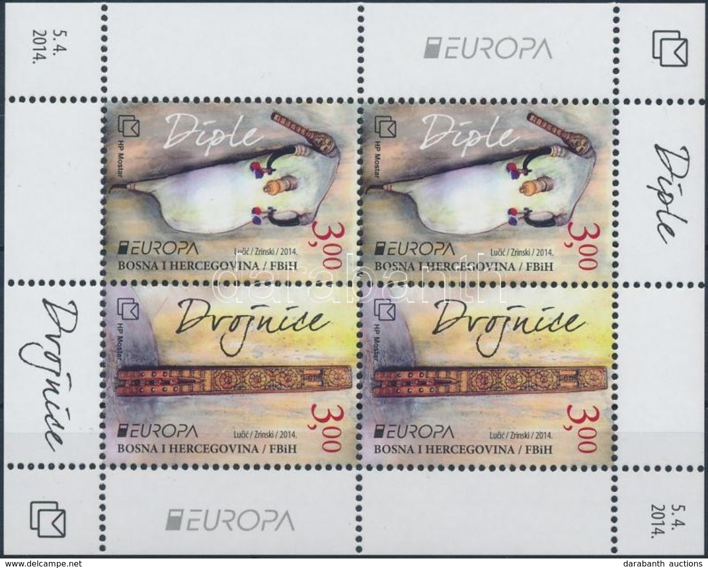 ** 2014 Europa CEPT, Hangszerek Blokk Mi 31 - Other & Unclassified