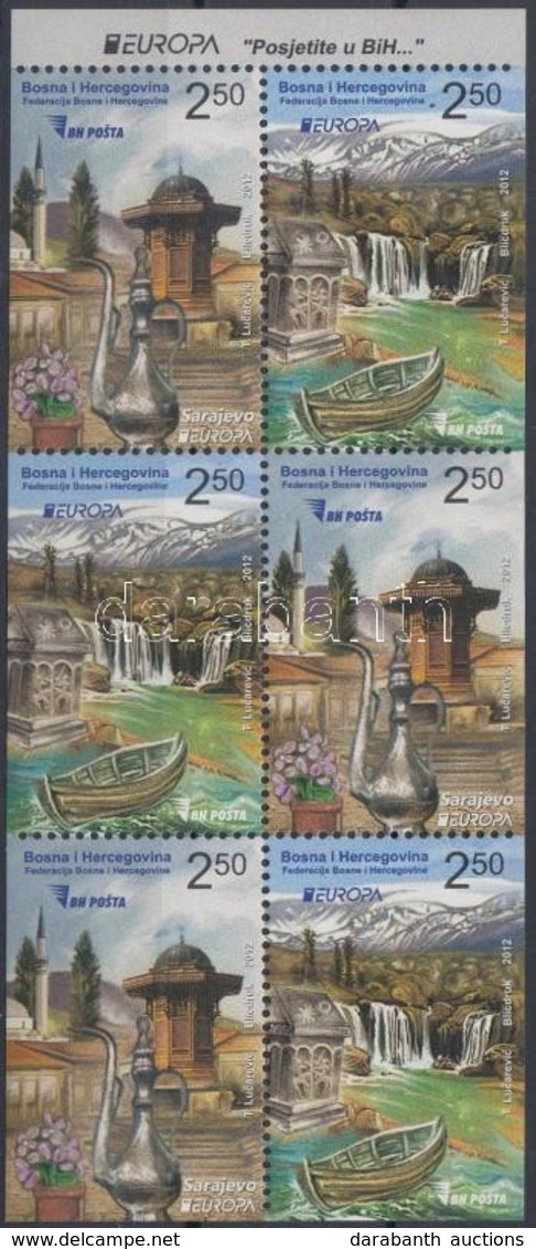 ** 2012 Europa CEPT Látogasson Boszniába Bélyegfüzetlap Mi 589-590 DE - Autres & Non Classés