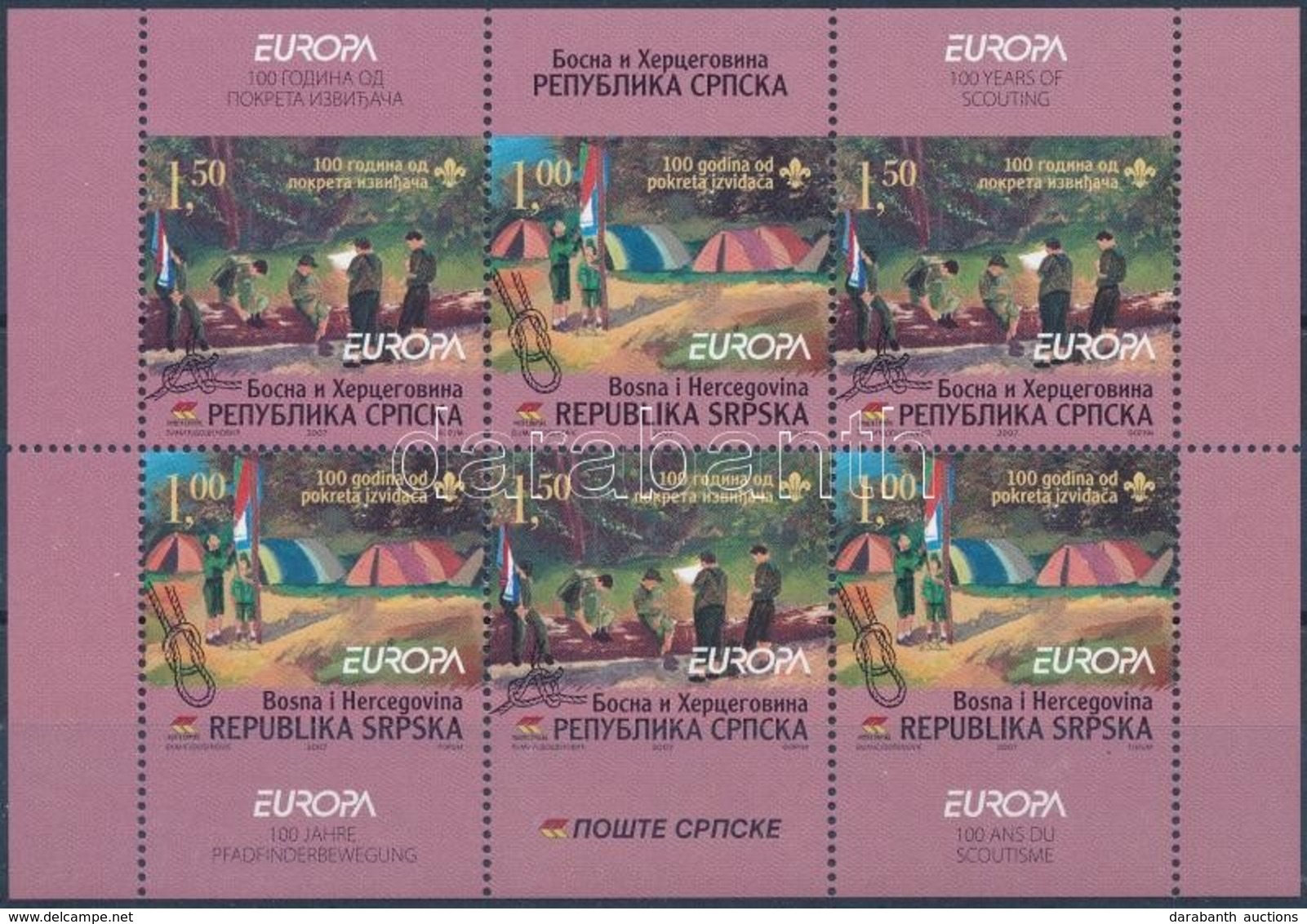 ** 2007 Europa CEPT, Cserkész Bélyegfüzetlap MH 10 (Mi 386-387) - Autres & Non Classés