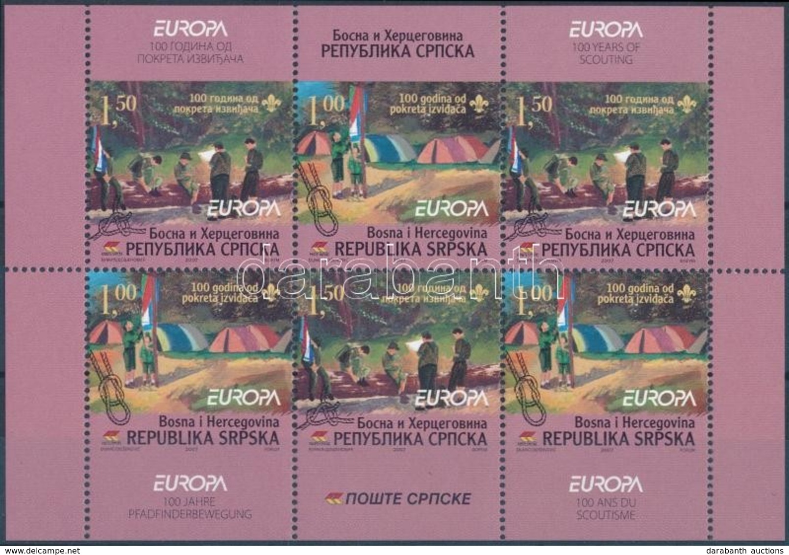 ** 2007 Europa CEPT, Cserkész Bélyegfüzetlap MH 10 (Mi 386-387) - Autres & Non Classés