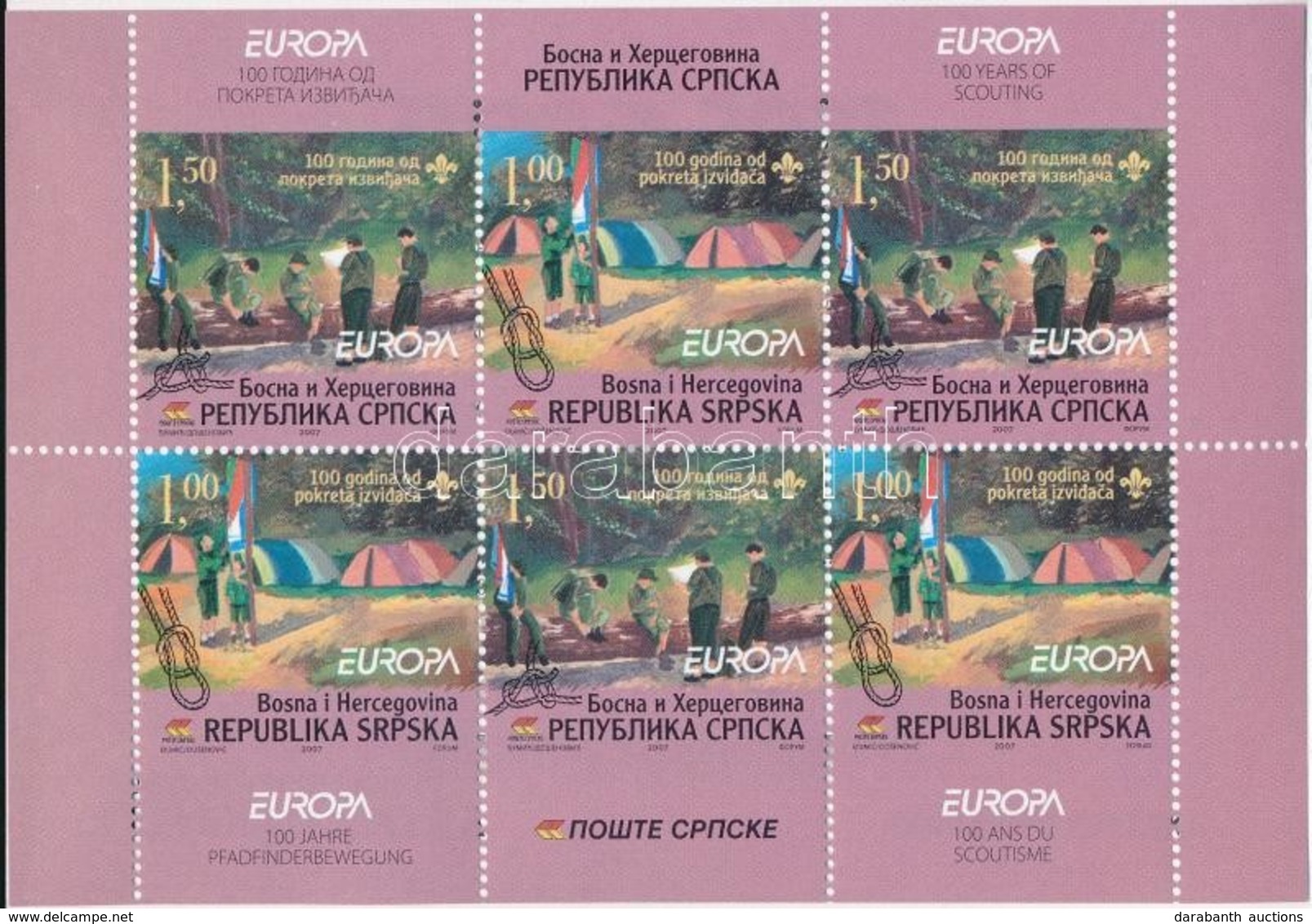 ** 2007 Europa CEPT: Cserkész Bélyegfüzet Mi MH 10 (386-387 D) - Autres & Non Classés