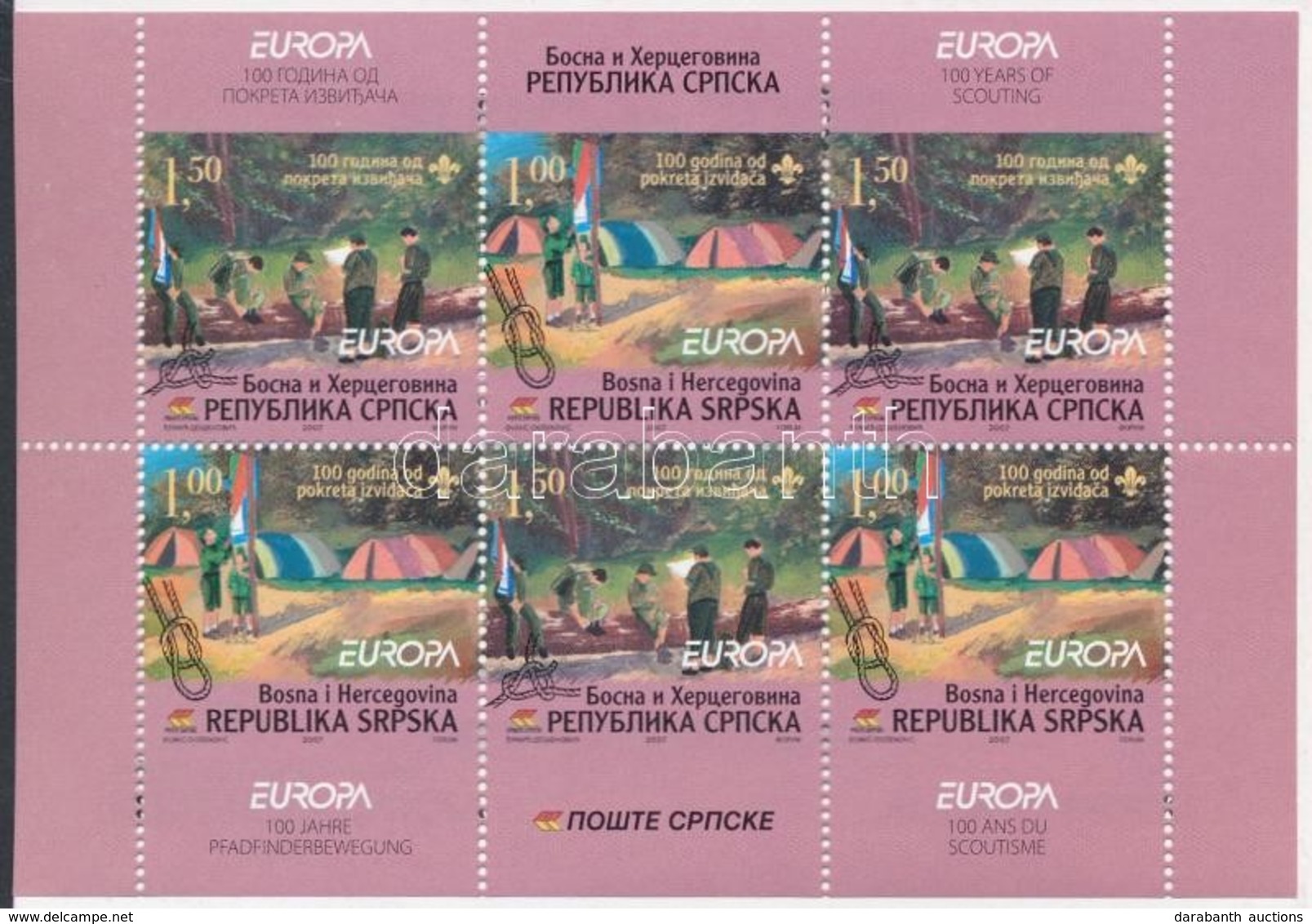 ** 2007 Europa CEPT: Cserkészet Bélyegfüzet Mi MH 10 (386-387) - Autres & Non Classés