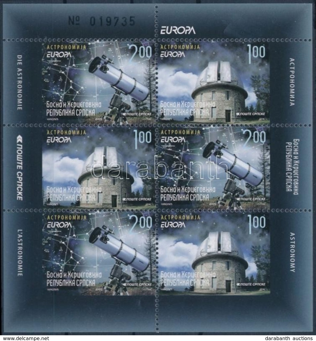 ** 2009 Europa CEPT Csillagászat Bélyegfüzetlap Mi H-Blatt 12 - Autres & Non Classés