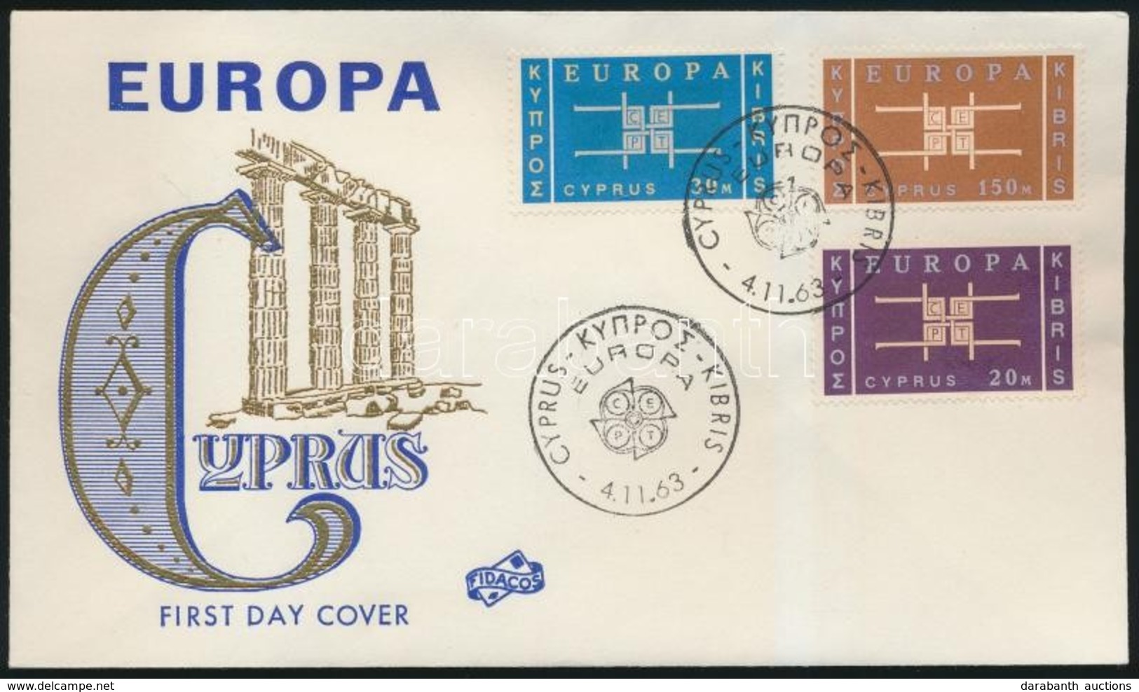 1963 Europa CEPT Sor FDC-n Mi 225-227 - Other & Unclassified