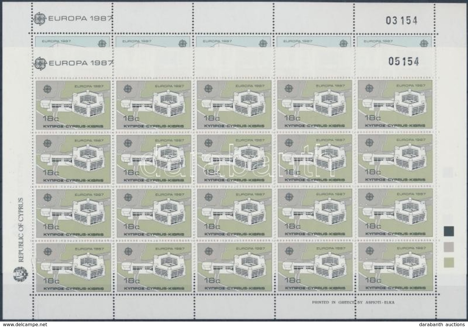 ** 1987 Europa CEPT építészet Kisívsor Mi 681-682 - Autres & Non Classés