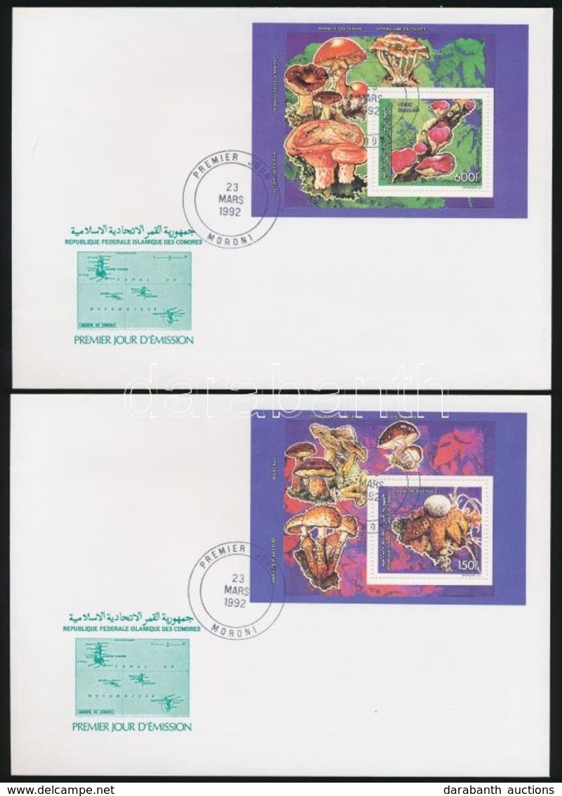 1992 Gomba Sor + Kisív + Blokksor Mi 982-984 A 5 Db FDC-n - Autres & Non Classés