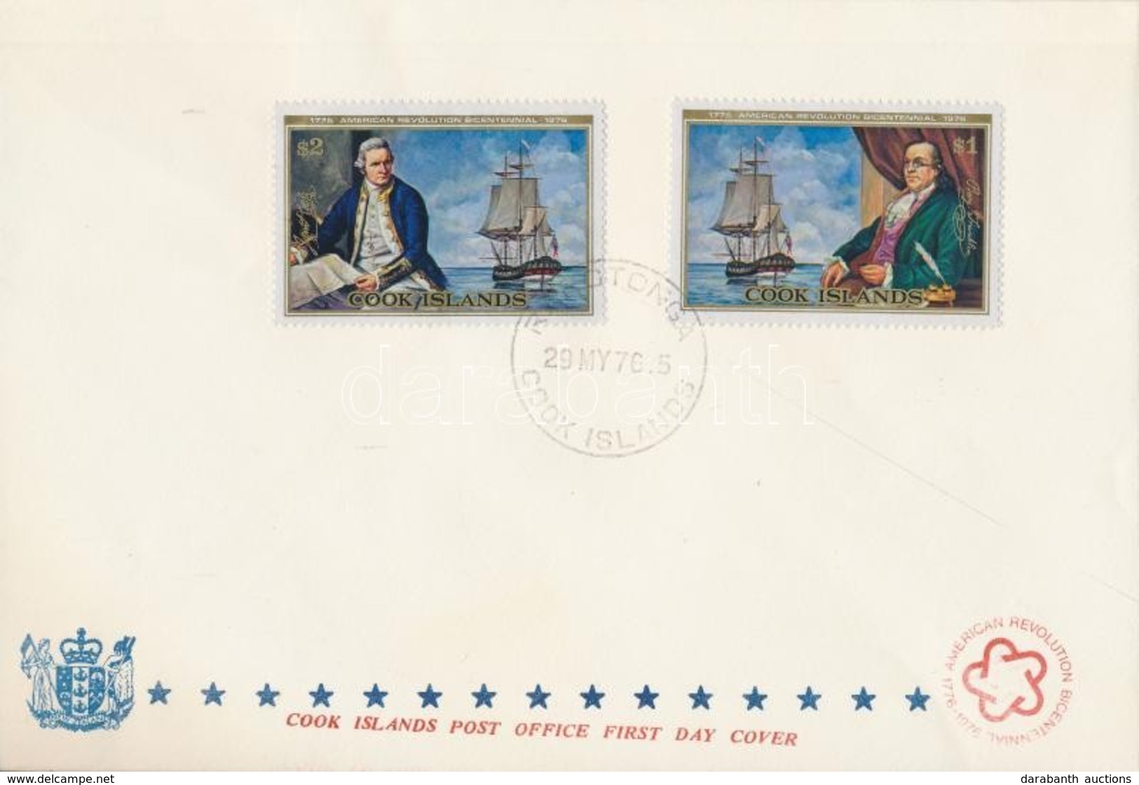 1976 200 éves Az Amerikai Függetlenség Sor FDC-n Mi 485-486 - Autres & Non Classés