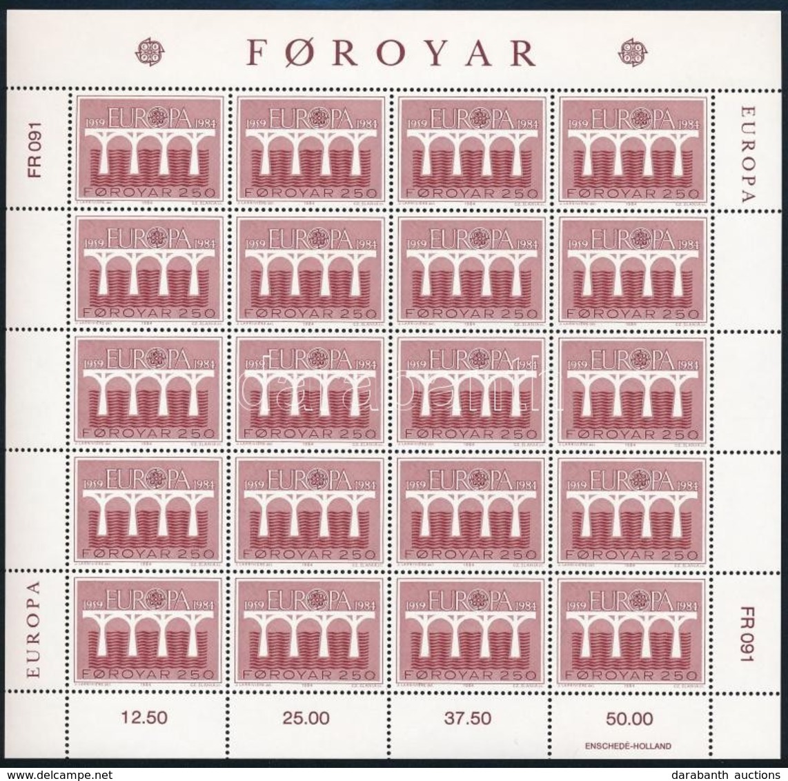 ** 1984 Europa CEPT: Konferancia Kisív Sor Mi 97-98 - Autres & Non Classés