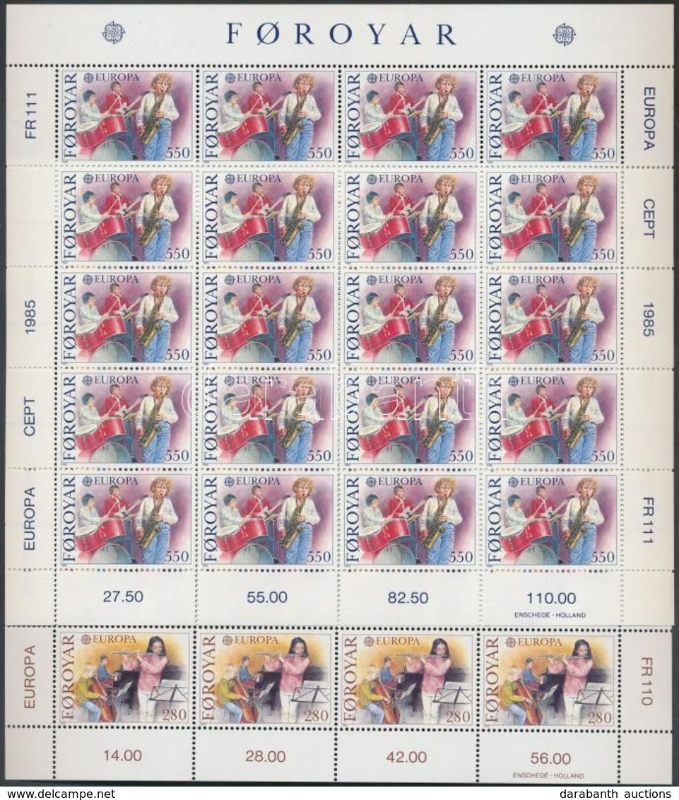 ** 1985 Europa CEPT A Zene éve Kisívsor Mi 116-117 - Other & Unclassified