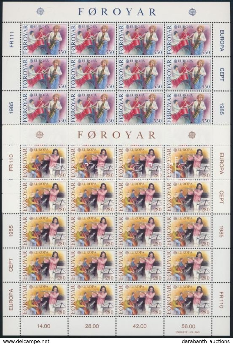 ** 1985 Europa CEPT A Zene éve Kisívsor Mi 116-117 - Autres & Non Classés