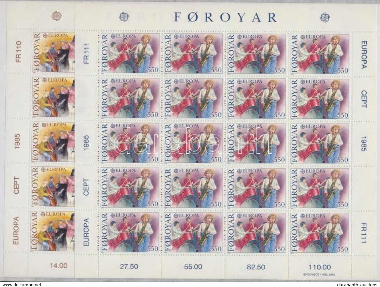 ** 1985 Europa CEPT: A Zene éve Kisívsor Mi 116-117 - Altri & Non Classificati