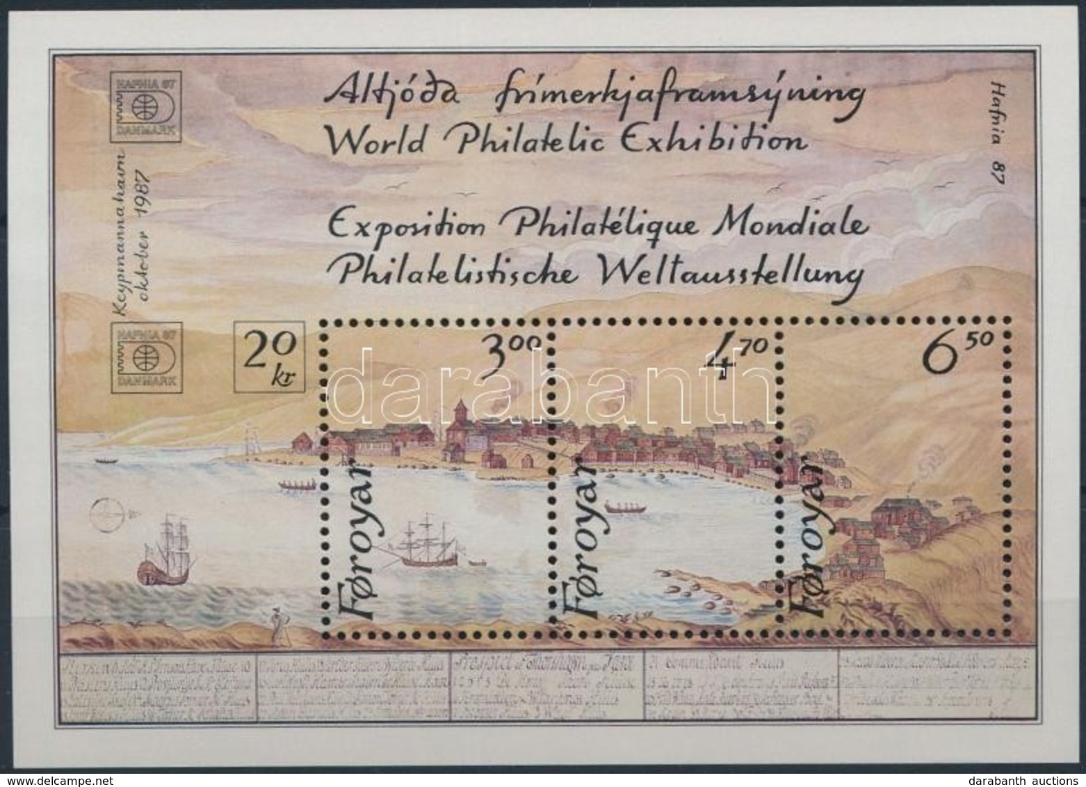 ** 1986 HAFNIA Blokk,
Stamp Exhibition
Mi 2 - Other & Unclassified