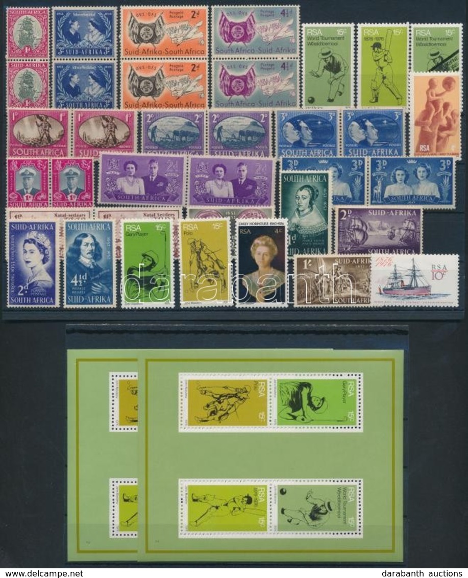 ** 1943-1976 36 Db Bélyeg, Közte összefüggések és Sorok + 2 Db Blokk, 2 Stecklapon - Altri & Non Classificati