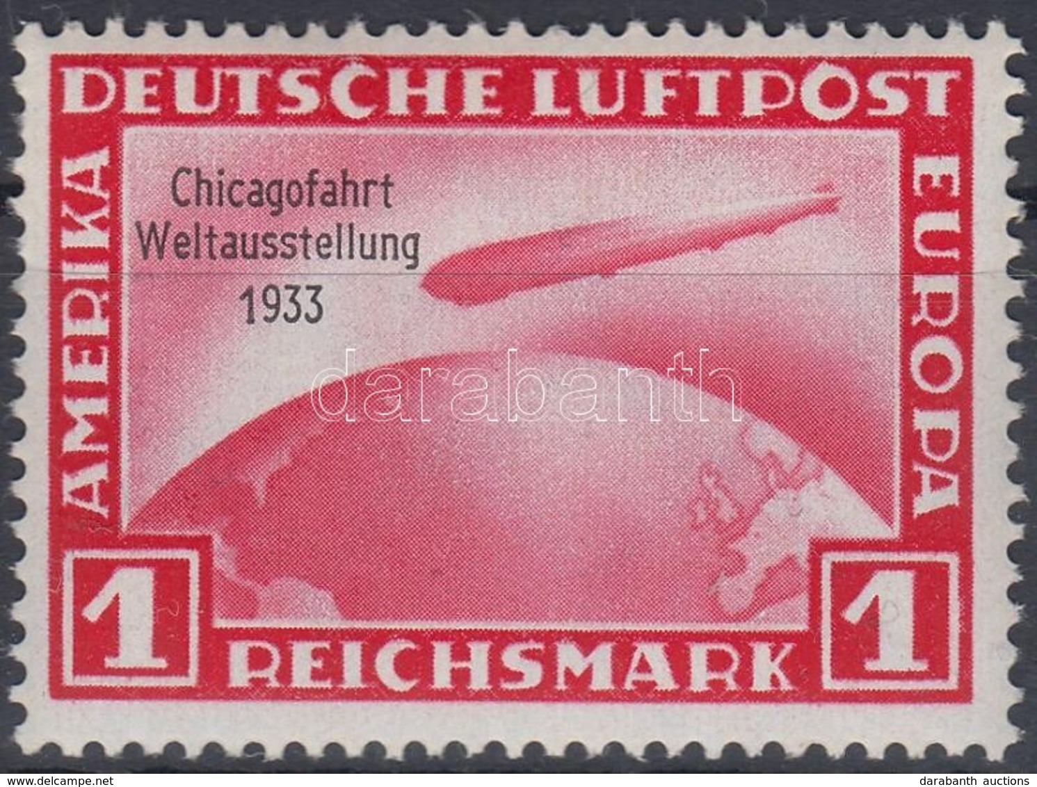 ** 1933 Chicagofahrt 1M Mi 496 (1 Rövid Fog Bal Oldalon / Short Perf On The Left) (Mi EUR 3.400.-) - Other & Unclassified