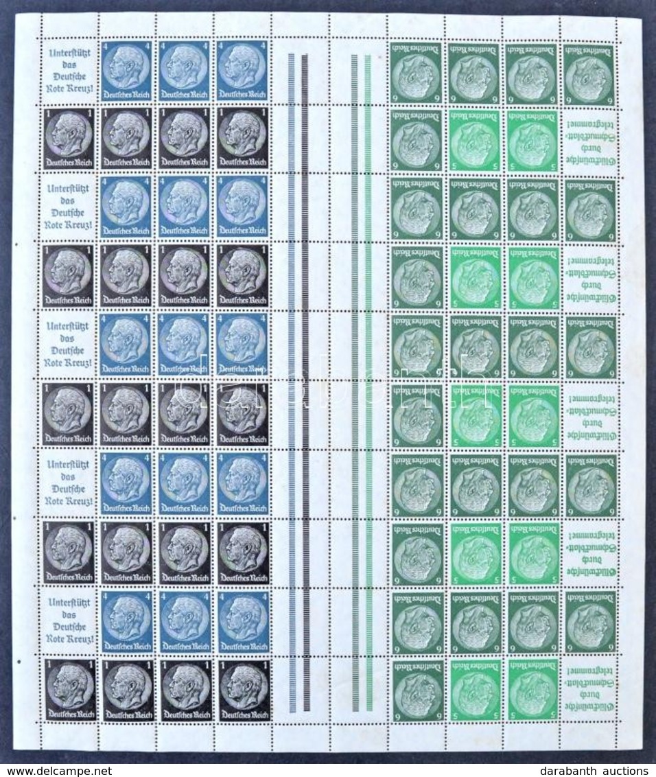 ** 1940/1941 Hindenburg Bélyegfüzetlap Hajtatlan Teljes ív Mi MHB 51.1 (rozsda / Stain) - Autres & Non Classés