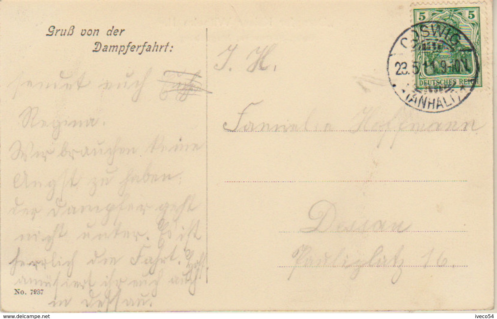 1911  Magdeburg  Gebr. Wernecke   " Dampfer Kaiser Wilhelm II " - Magdeburg