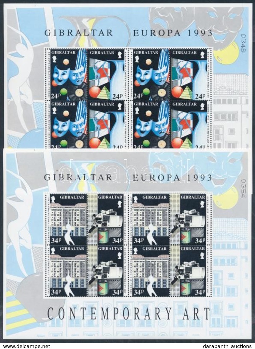 ** 1993 Europa CEPT Kortárs Művészet Kisívpár Mi 654-657 - Other & Unclassified