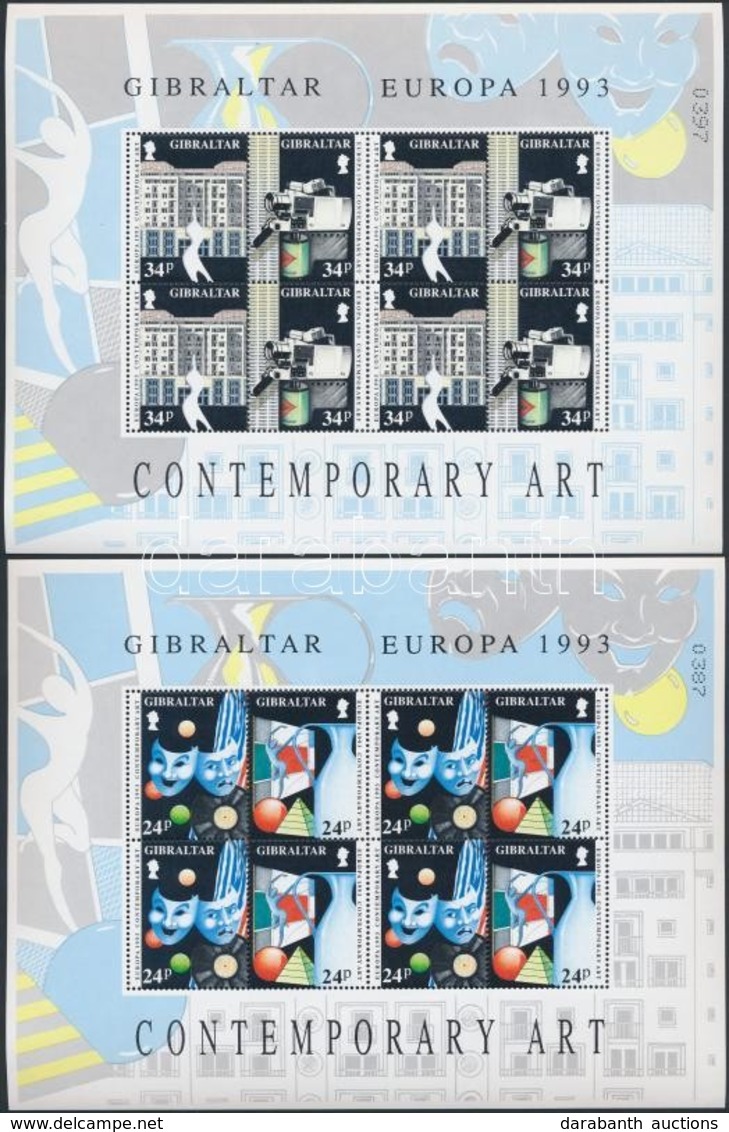 ** 1993 Europa CEPT: Kortárs Művészet Kisívsor Mi 654-657 - Autres & Non Classés