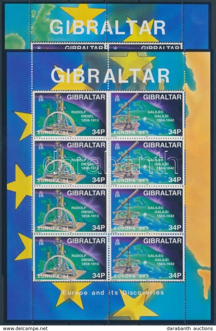 ** 1994 Europa CEPT, Találmányok és Felfedezések Kisív Sor Mi 683-686 - Other & Unclassified