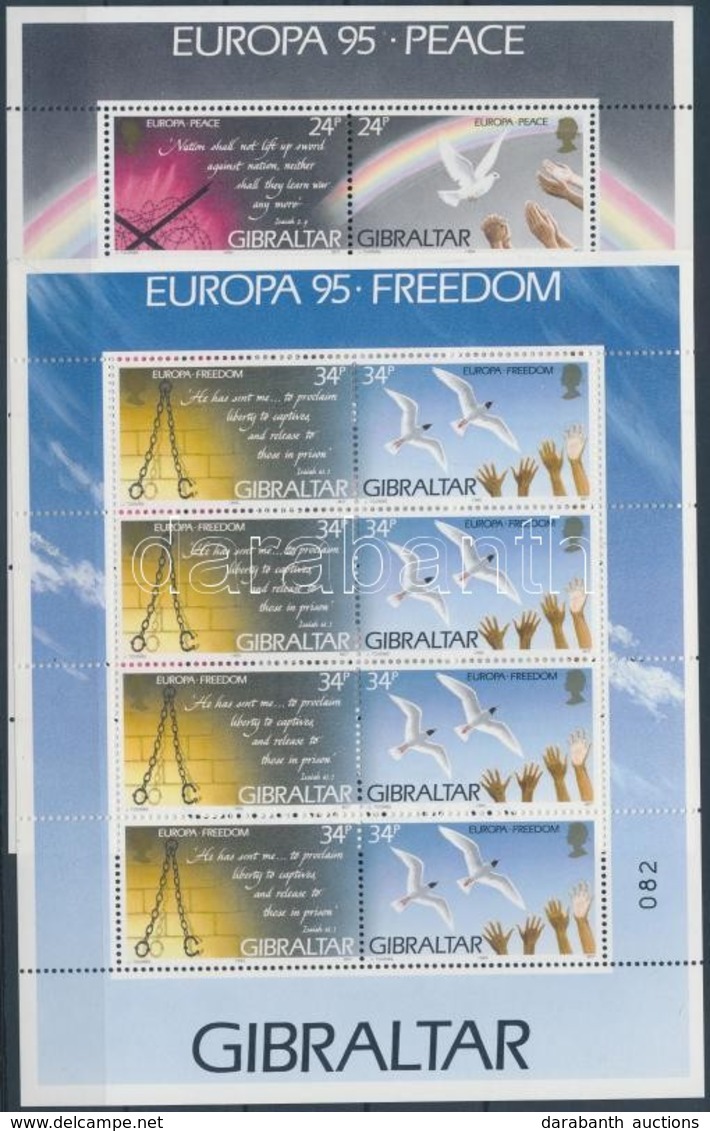 ** 1995 Europa CEPT, Béke és Szabadság Kisív Sor Mi 710-713 - Autres & Non Classés