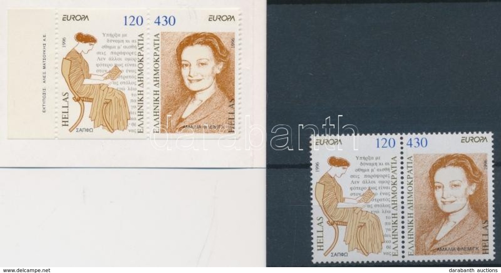 ** 1996 Europa CEPT: Híres Nők Pár Mi 1908-1909 A + Bélyegfüzet MH 19 - Other & Unclassified