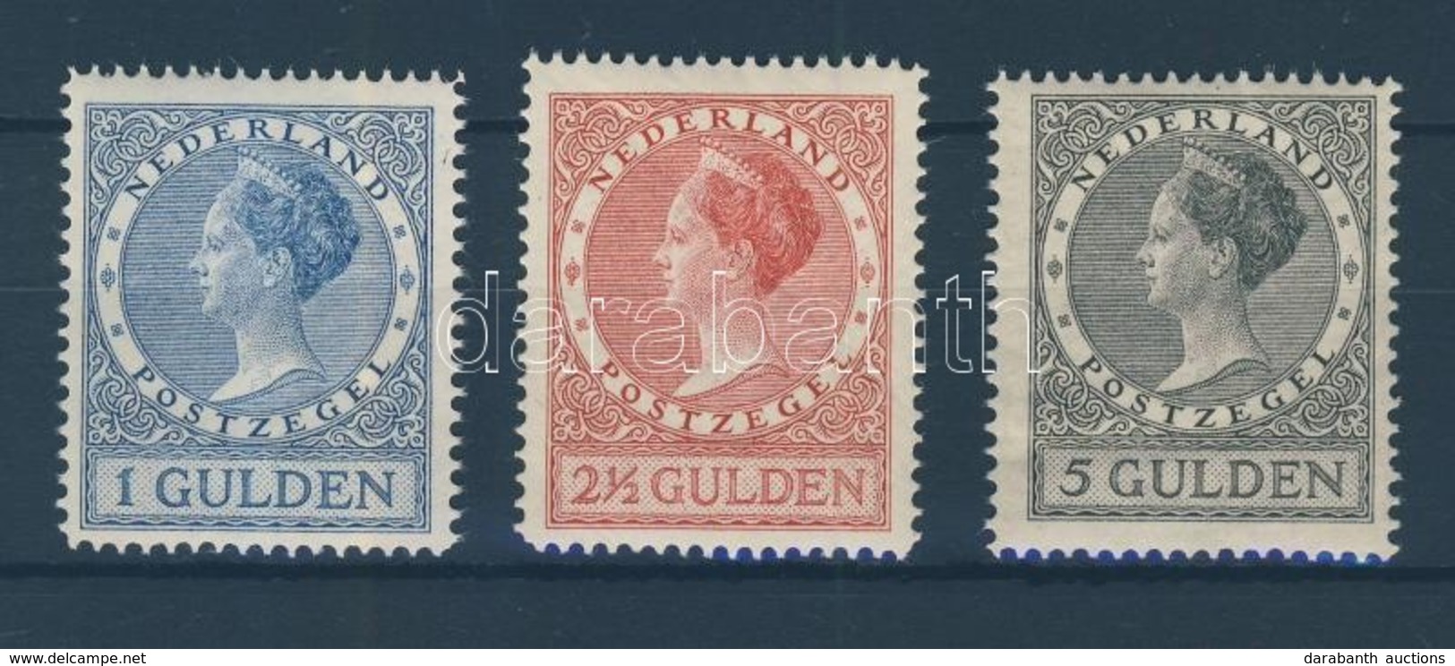 ** 1926 Wilhelmina Királyné Mi 168B-170B (gumiráncok / Gum Creases) - Other & Unclassified