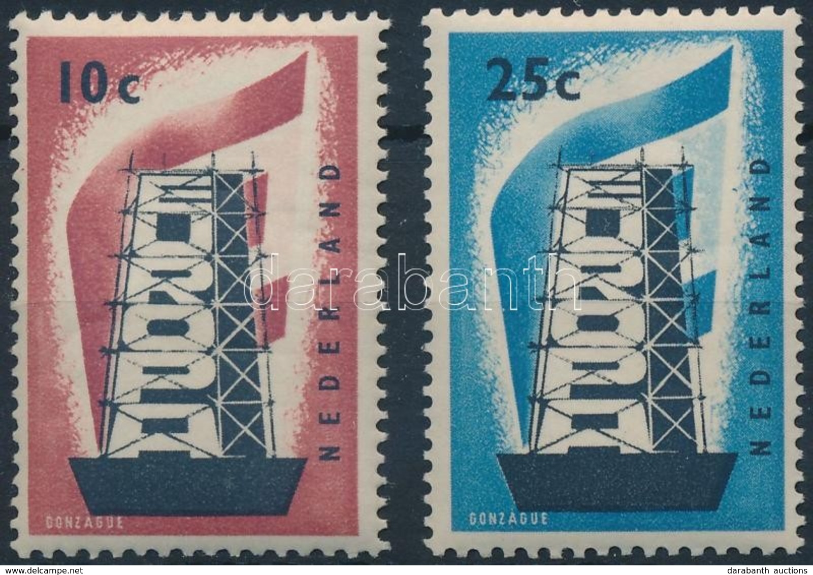 ** 1956 Europa CEPT Sor Mi 683-684 (törések / Creases) - Autres & Non Classés