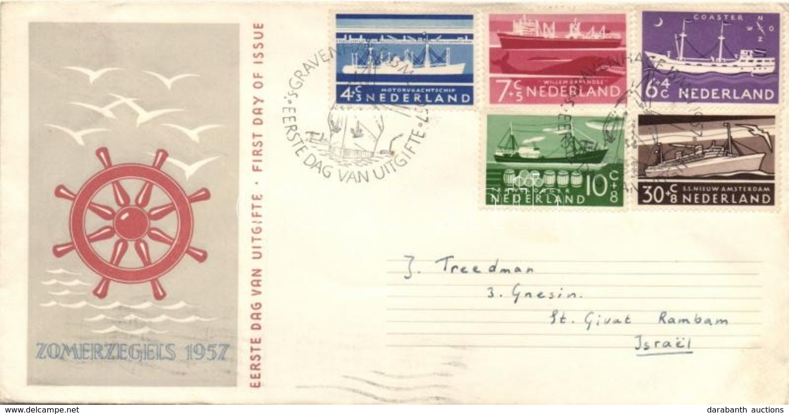 1957 Hajók Sor FDC-n Mi 692-696 - Other & Unclassified