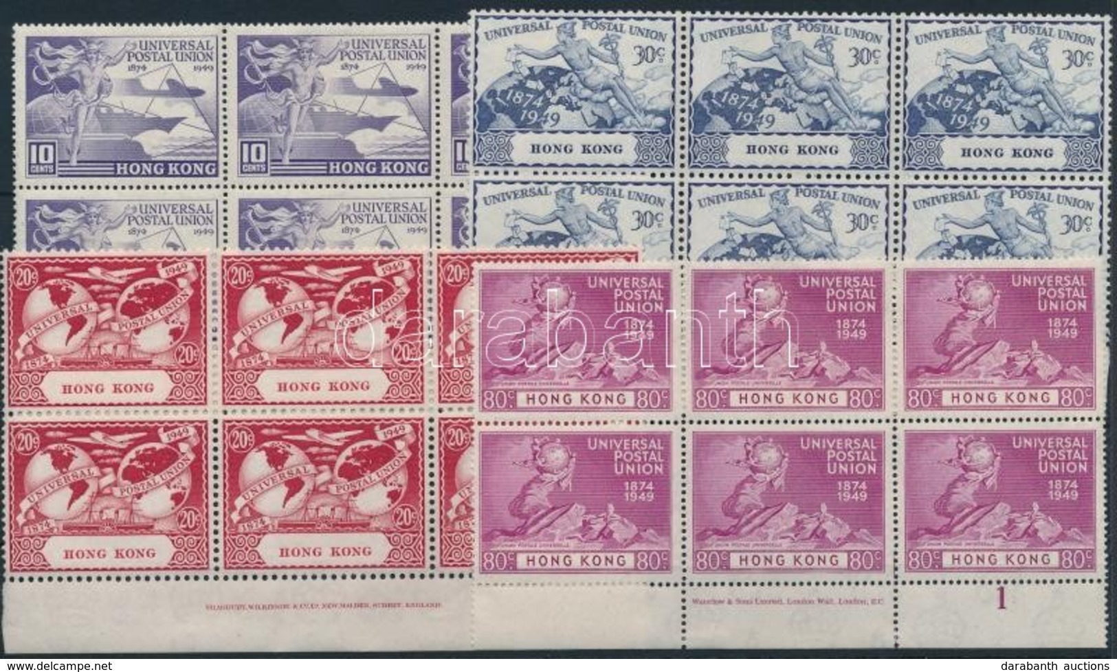 ** * 1949 75 éves Az UPU Sor Hatostömbökben Mi 173-176 - Other & Unclassified