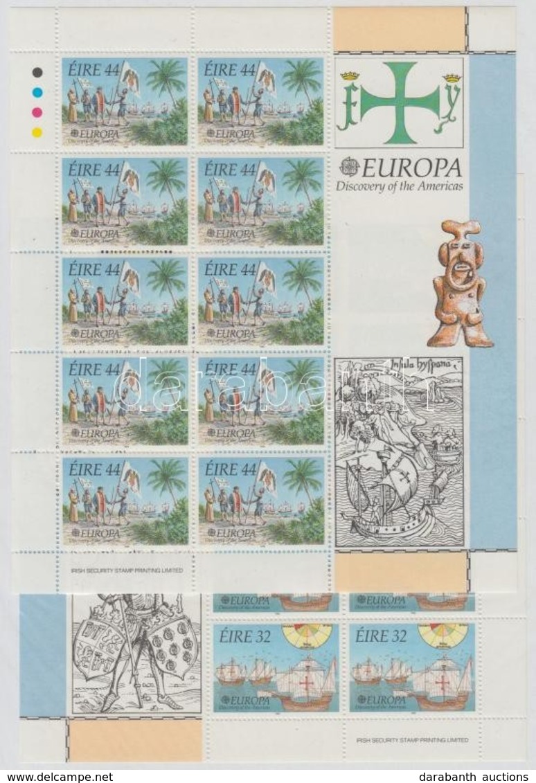 ** 1992 Europa CEPT, Amerika Felfedezése Kisív Mi 792-793 - Other & Unclassified