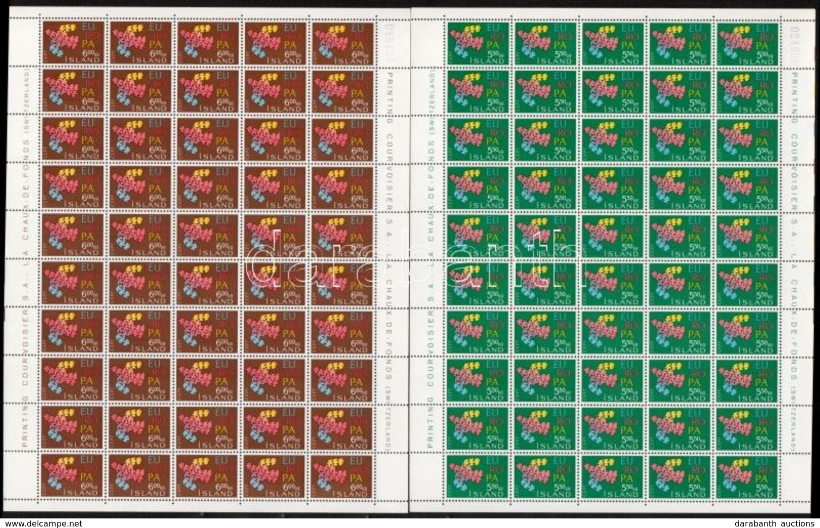 ** 1961 Europa CEPT Sor 50-es Hajtott Teljes ívekben Mi 354-355 - Other & Unclassified