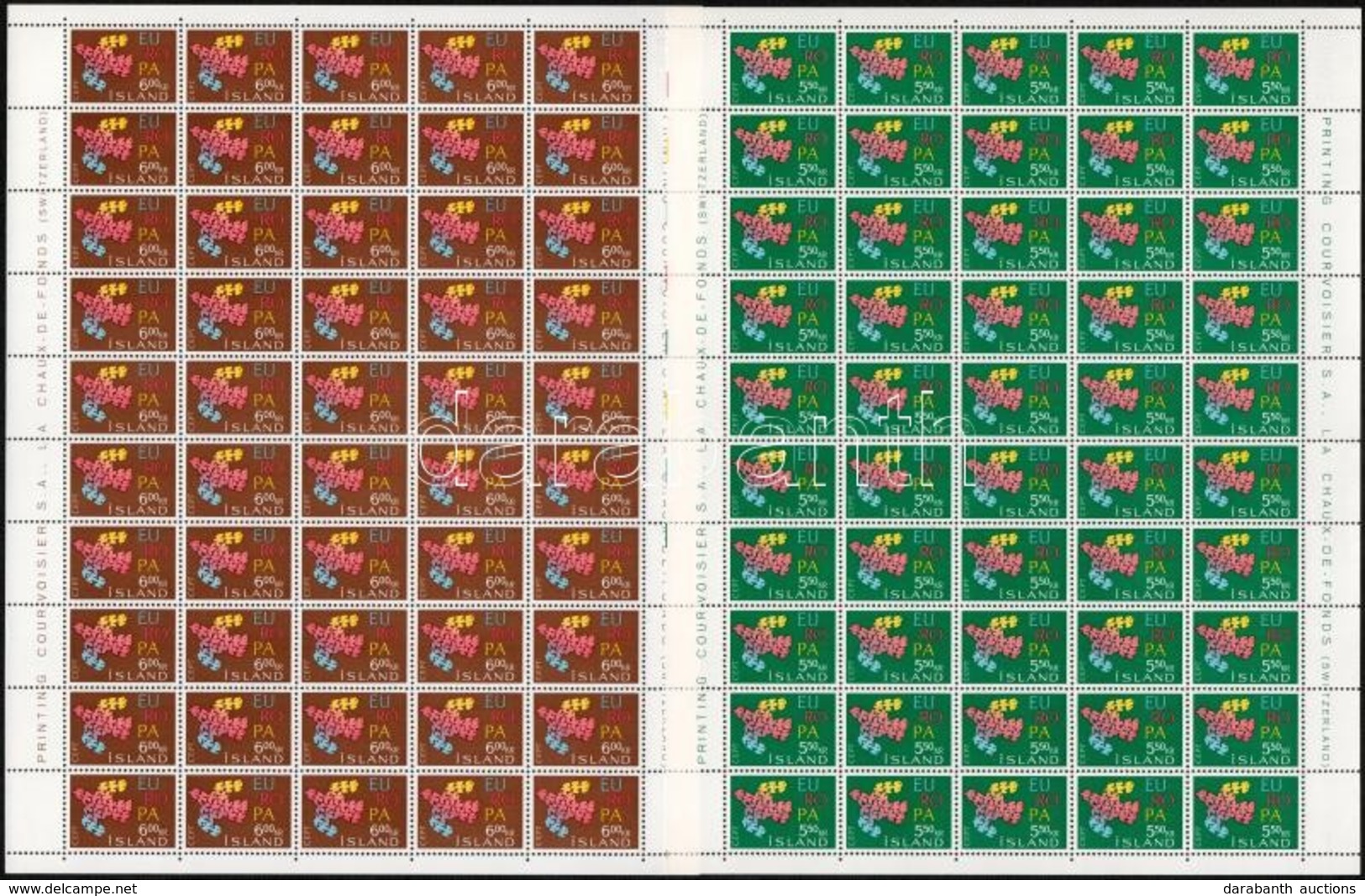 ** 1961 Europa CEPT Sor 50-es Hajtott Teljes ívekben Mi 354-355 - Other & Unclassified