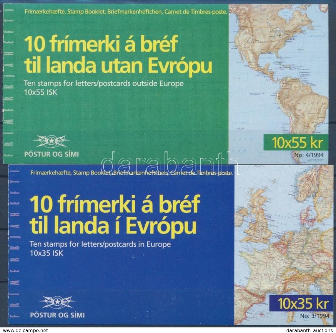 ** 1994 Europa CEPT: Felfedezések és Feltalálások 2 Bélyegfüzet Mi 800-801 - Autres & Non Classés