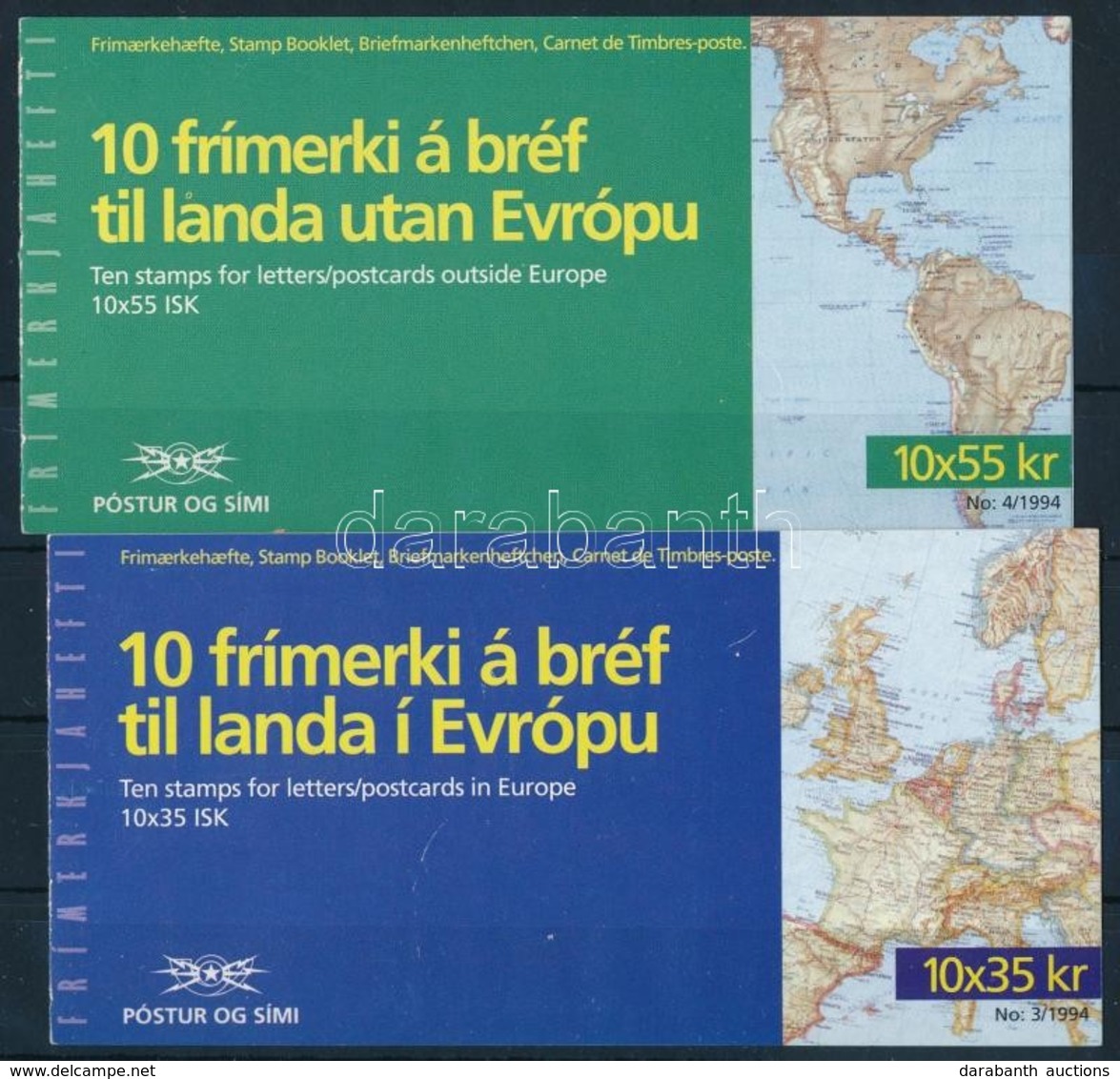 ** 1994 Europa CEPT: Felfedezések és Feltalálások 2 Bélyegfüzet Mi 800-801 - Autres & Non Classés