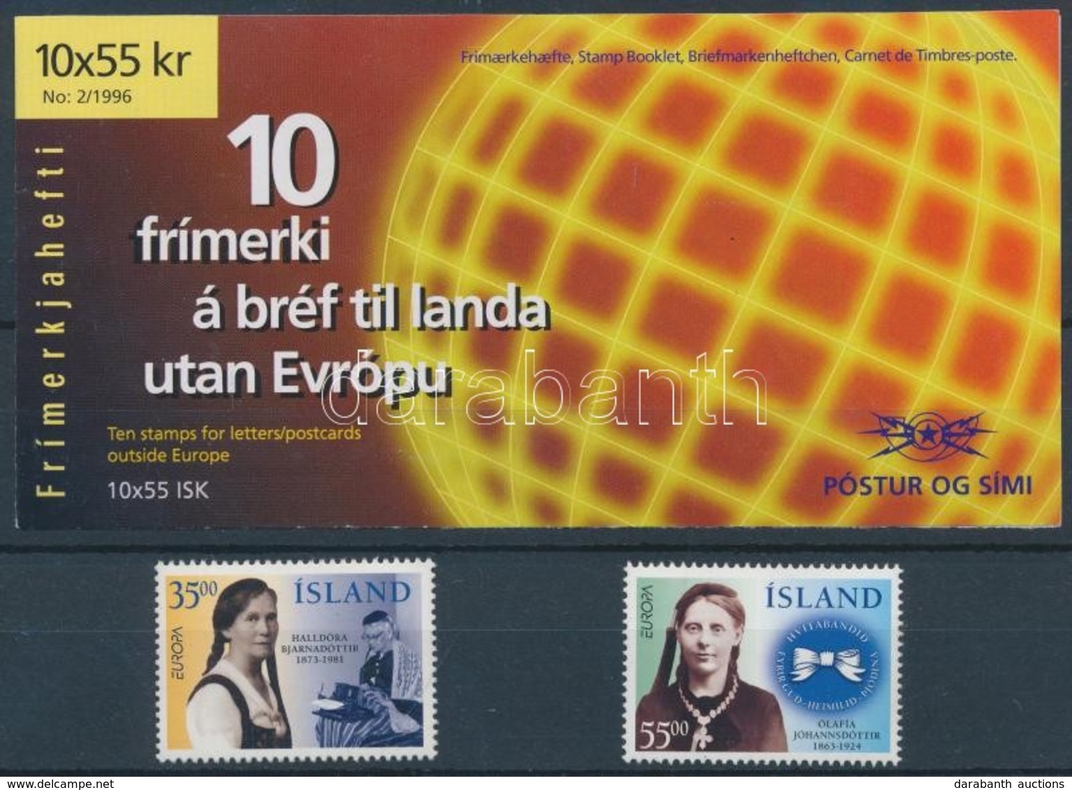 ** 1996 Europa CEPT: Híres Nők Sor Mi 844-845 + Bélyegfüzet Mi 845 - Autres & Non Classés