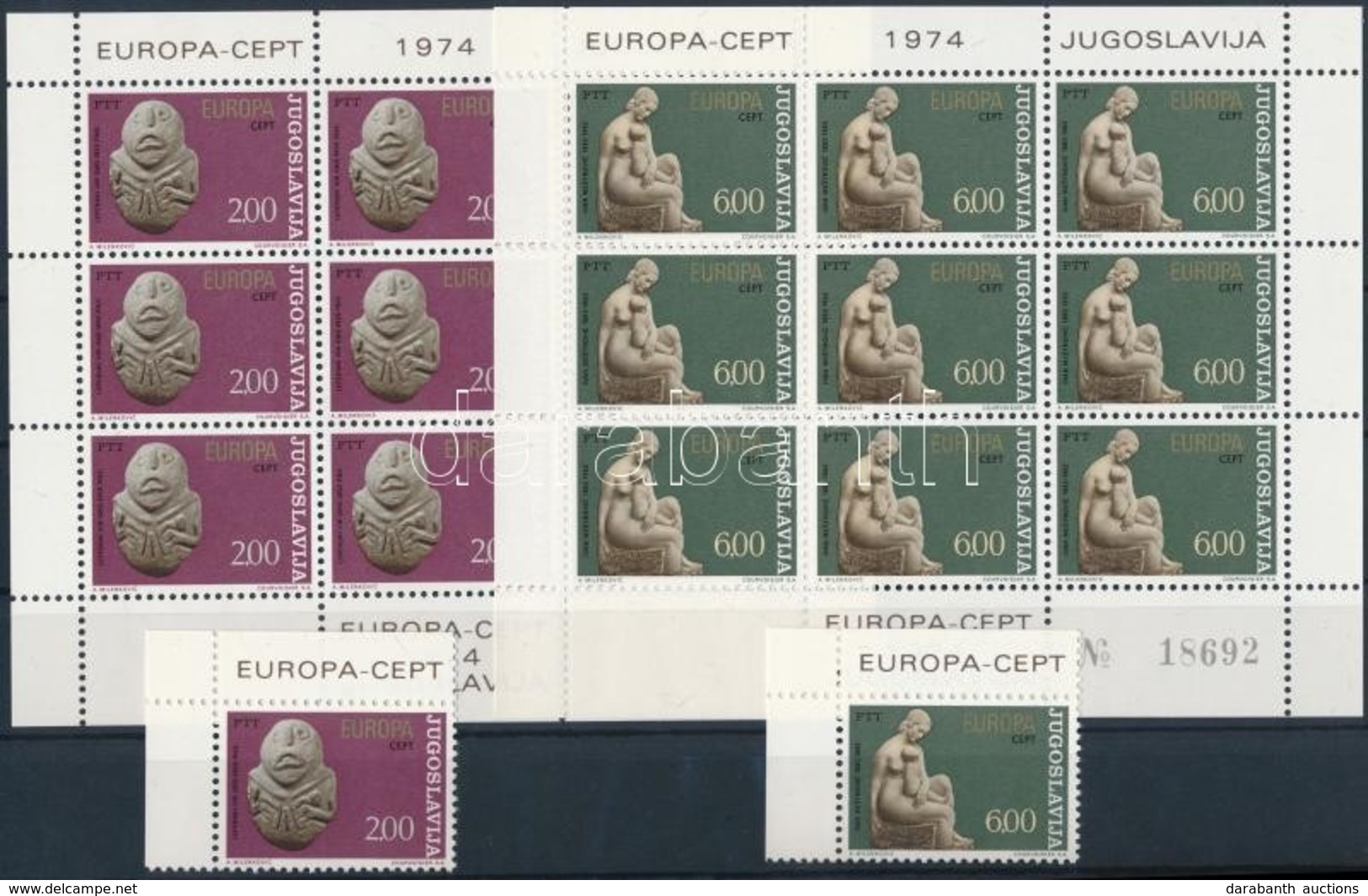 ** 1974 Europa CEPT Sor + Kisív Mi 1557-1558 + FDC - Altri & Non Classificati