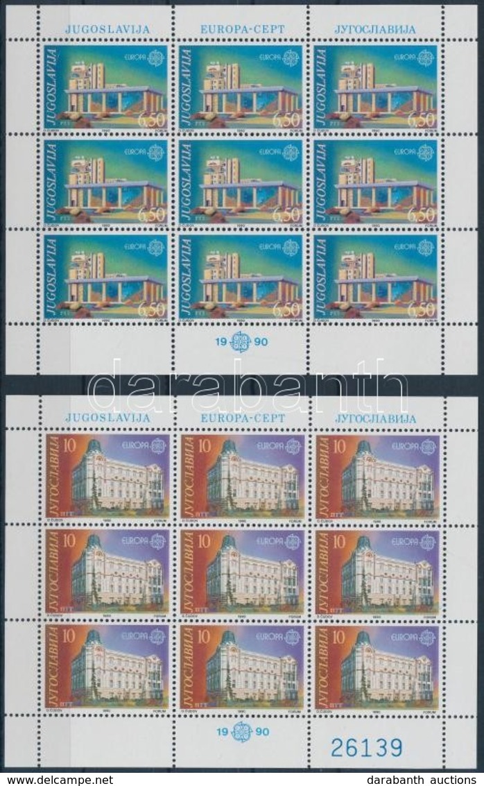 ** 1990 Europa CEPT Postai Intézmények Kisívsor Mi 2414-2415 - Autres & Non Classés