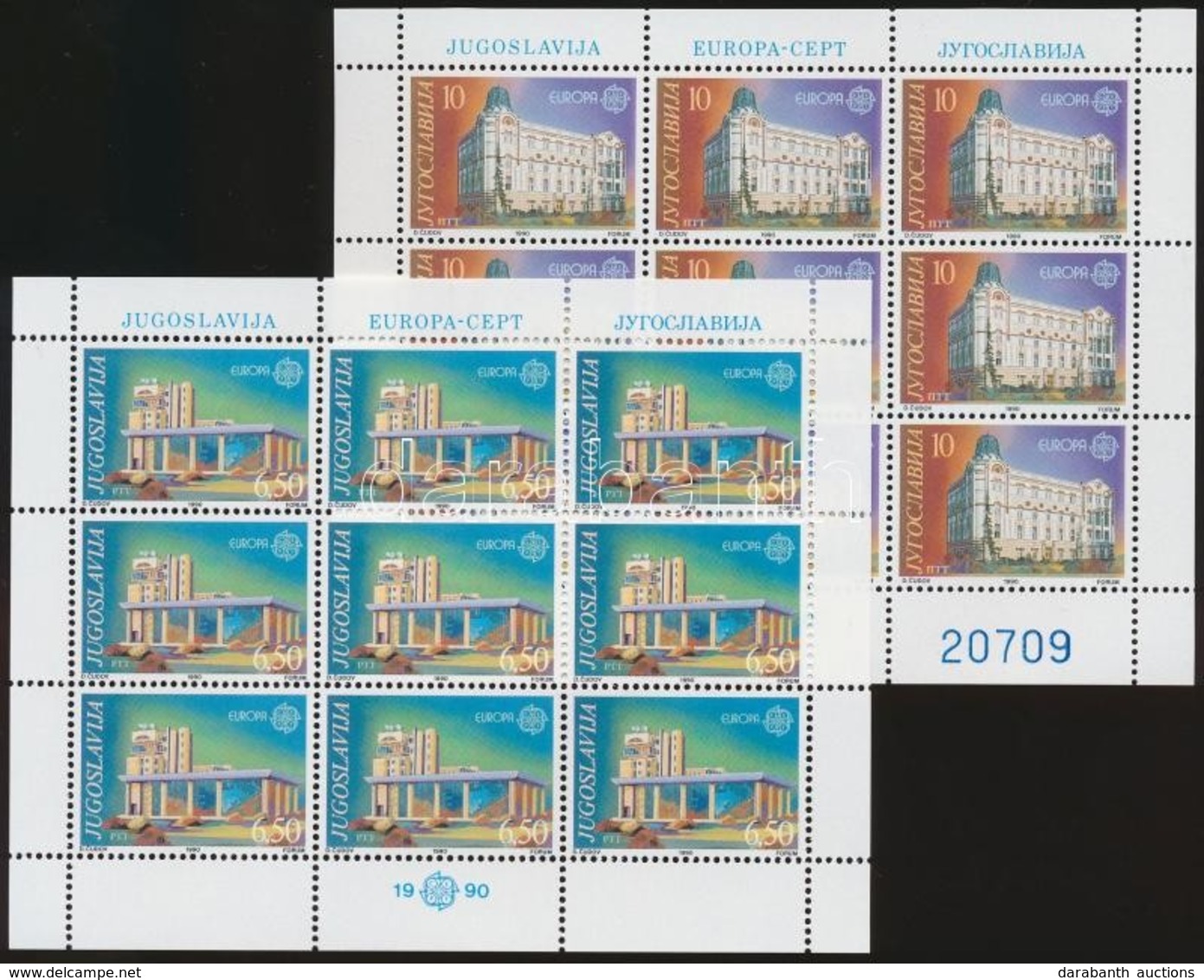 ** 1990 Europa CEPT Postai Szolgálat Kisívsor Mi 2414-2415 - Autres & Non Classés