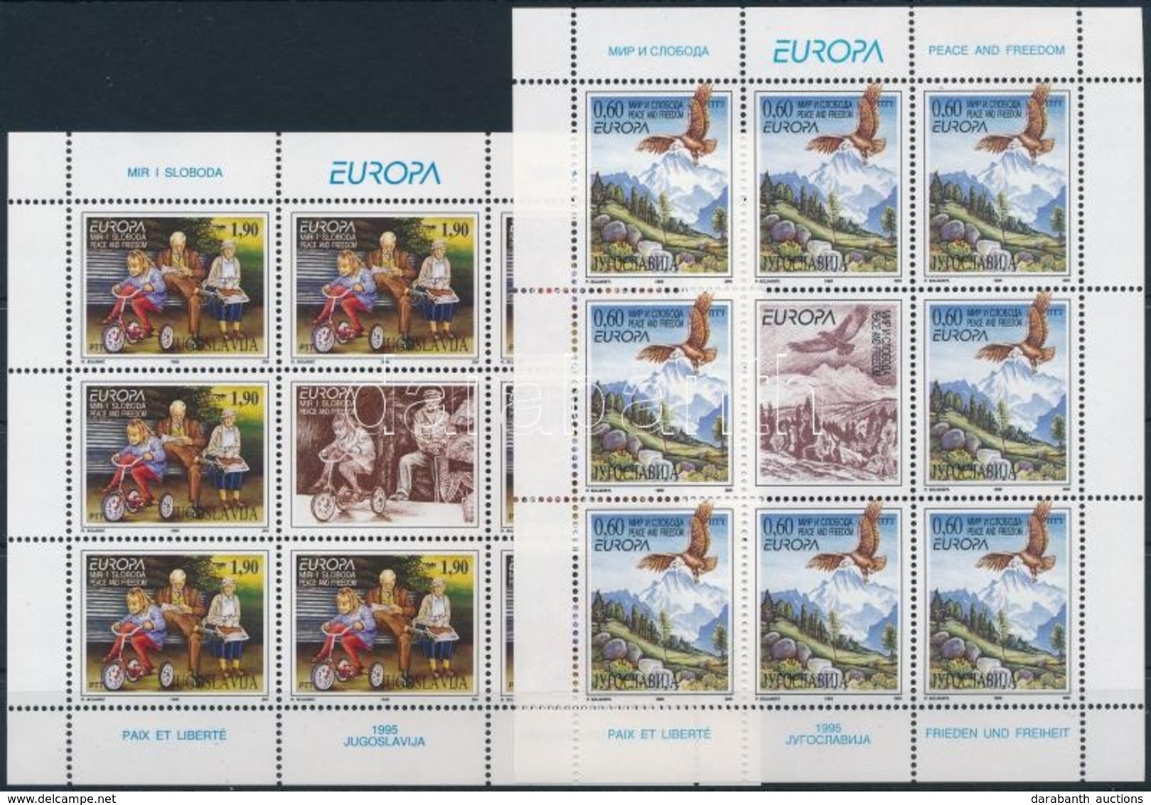 ** 1995 Európa CEPT - Béke és Szabadság Kisívsor Mi 2712-2713 - Sonstige & Ohne Zuordnung